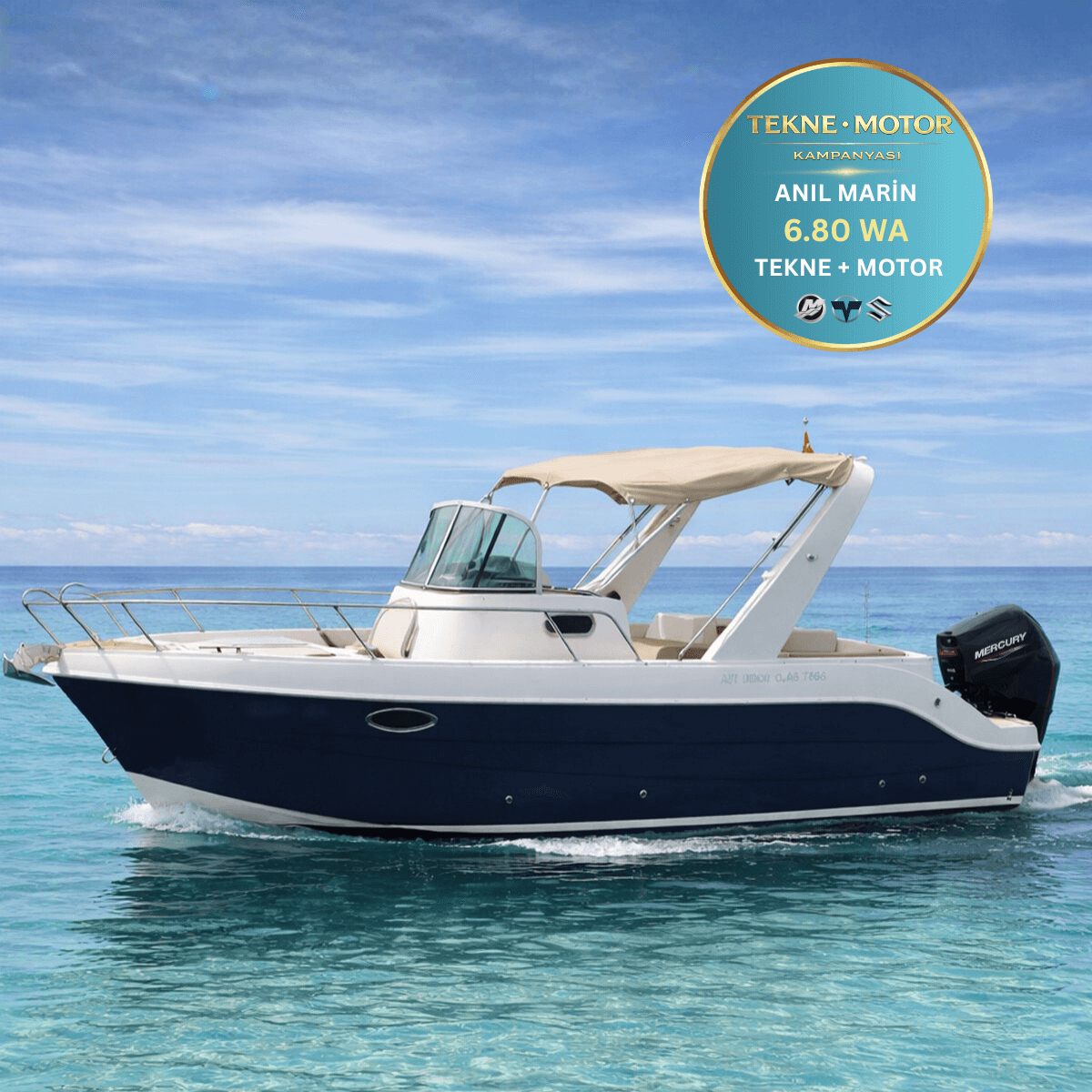 Anıl Marin 6.80 WA Tekne ve Dıştan Takma Motor