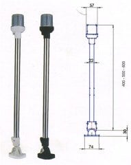 ÇIPA FENERLİ 60CM BAYRAK DİREĞİ LEDLİ